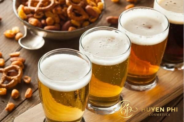 Hoạt chất có trong bia giúp da trắng hồng