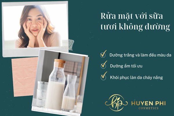 Rửa mặt với sữa tươi không đường có tác dụng gì? 3 bước thực hiện