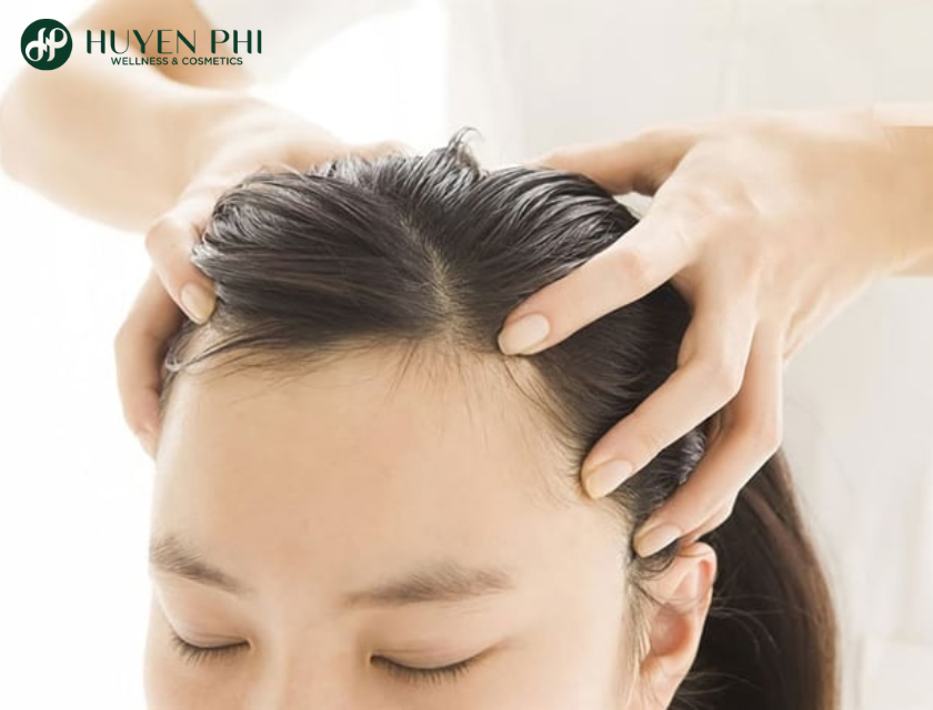 hói đỉnh đầu nữ