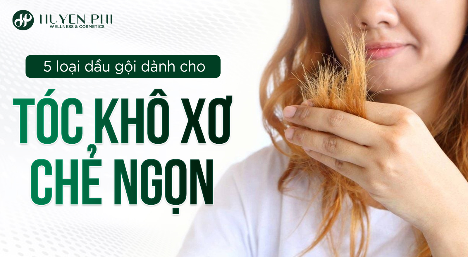 5 loại dầu gội dành cho tóc khô xơ chẻ ngọn