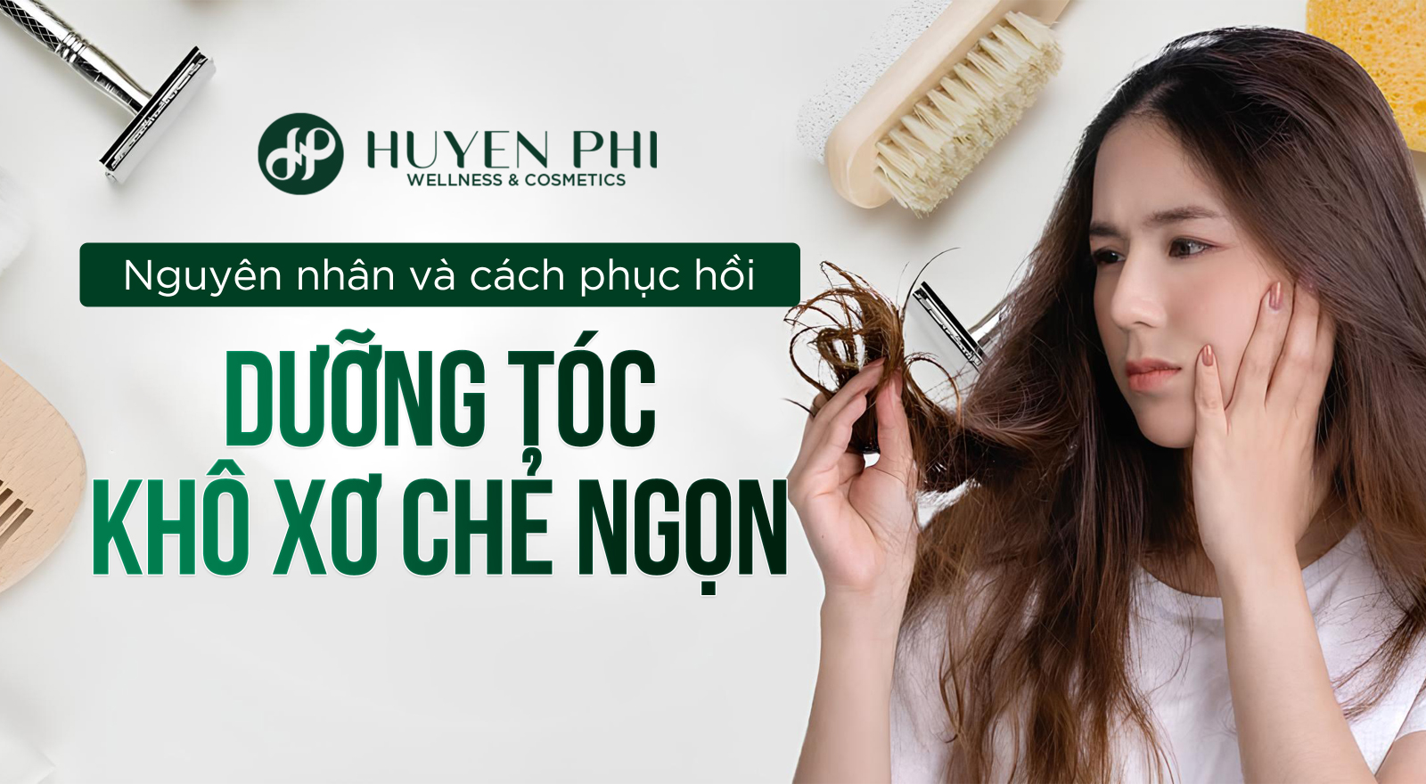 Nguyên nhân và cách phục hồi dưỡng tóc khô xơ chẻ ngọn